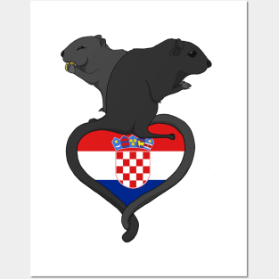 Gerbil Croatia (dark) Posters and Art